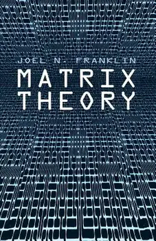 Matrix Theory, Paperback/Joel N. Franklin