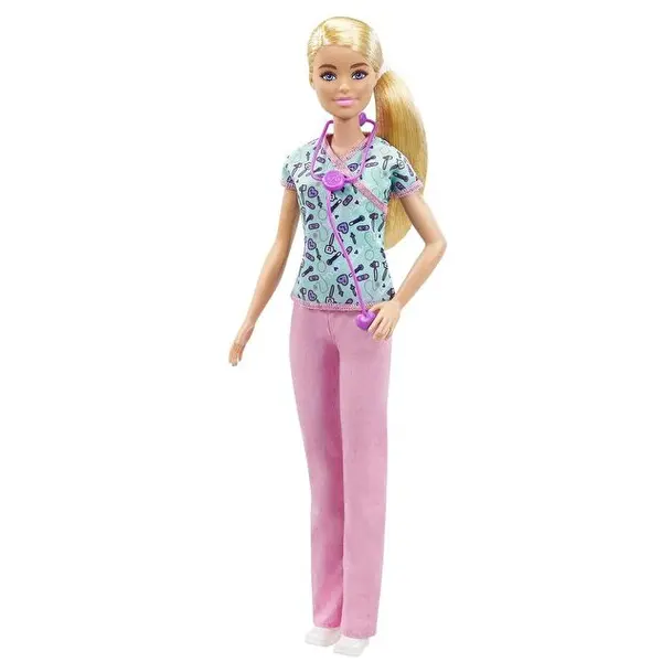 MATTEL Papusa Mattel BARBIE NURSE DOLL, Asistenta medicala, 30.4 cm