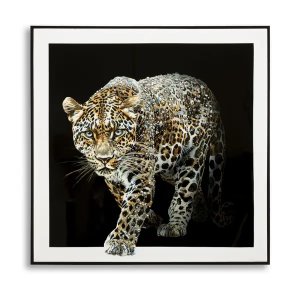 Mauro Ferretti Pictura pe Pânză Jaguar cu Cadru -B- cm 82x4x81 | Aosom Romania