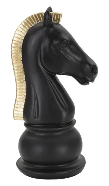 Mauro Ferretti Sculptura Cal Negru Si Aurii cm 10,5X8,5X19 | Aosom Romania