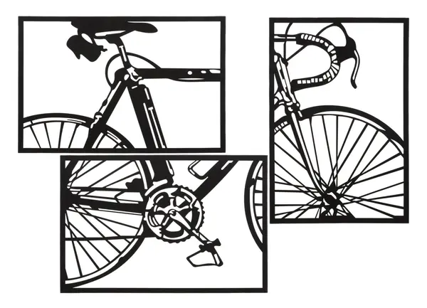 Mauro Ferretti Set Panouri Perete Bicicleta 3 Bucati cm 40X1.3X60 (Singura Buc.) | Aosom Romania
