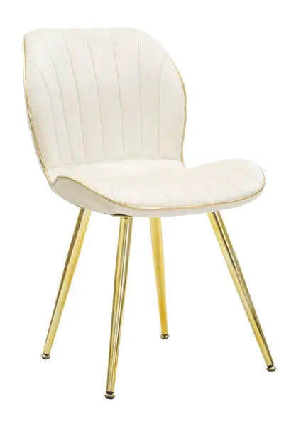 Mauro Ferretti SET SCAUNE PARIS SPACE CREM/AURIU 2 BUC CM 46X58X77