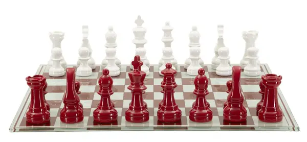 Mauro Ferretti Set Tablă De Șah Roșu/Alb, 61 X 61 X 14 Cm | Aosom Romania