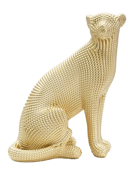 Mauro Ferretti Statueta Leopard Aurii cm 23X15,5X29 | Aosom Romania