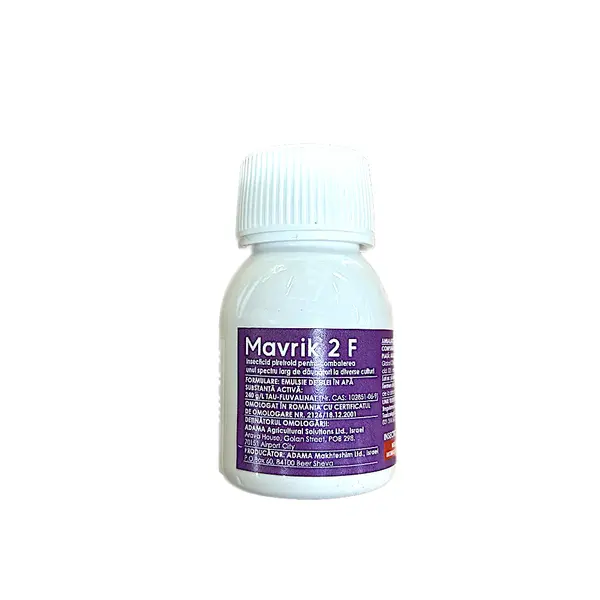 Mavrik 2F 50 ml, insecticid de contact, Adama, persistenta pana la 21 zile, rezistent la ploaie (capsun, cartof, castraveti, ceapa, floarea soarelui, grau, orz, mar, piersic, prun, rapita, tomate, varza) - Default Title