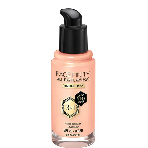 Max Factor Facefinity 3-in-1 Vegan Foundation SPF 20 - 30 Porcelain