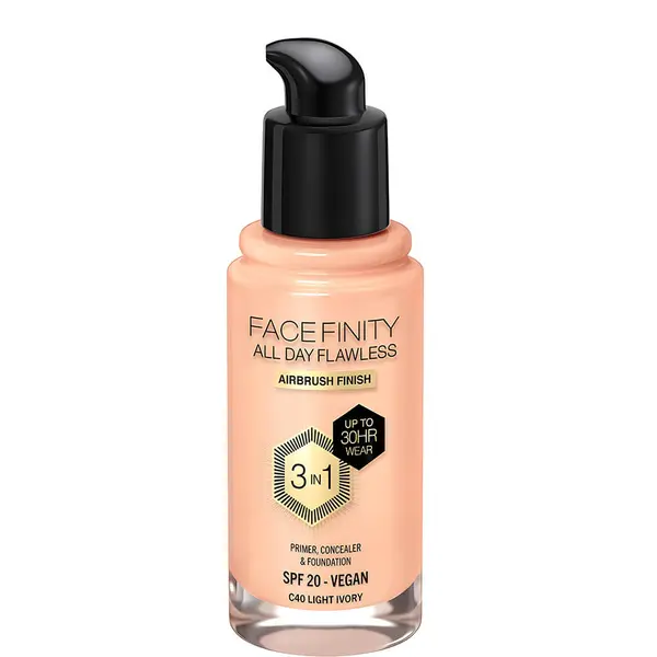 Max Factor Facefinity 3-in-1 Vegan Foundation SPF 20 - 40 Light Ivory