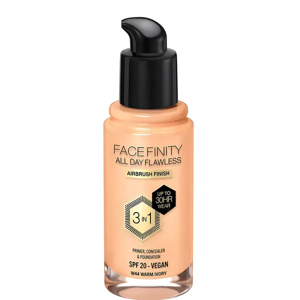 Max Factor Facefinity 3-in-1 Vegan Foundation SPF 20 - 44 Warm Ivory
