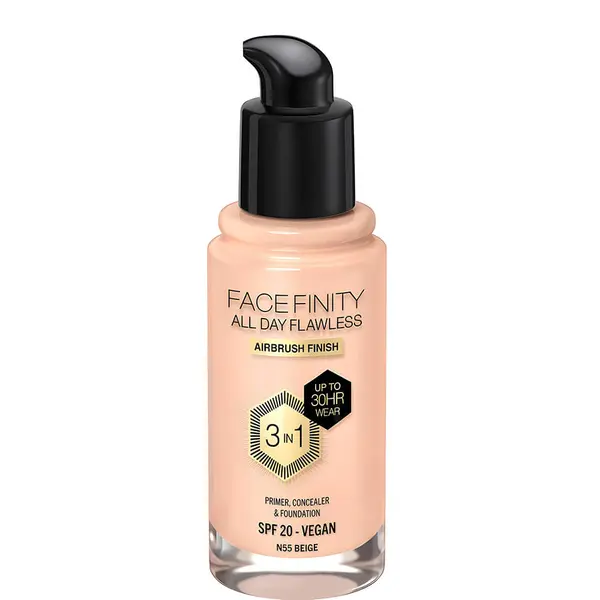 Max Factor Facefinity 3-in-1 Vegan Foundation SPF 20 - 55 Beige