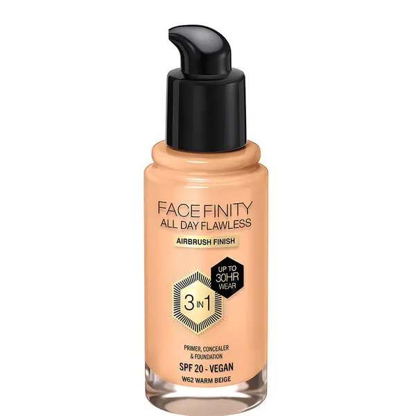 Max Factor Facefinity 3-in-1 Vegan Foundation SPF 20 - 62 Warm Beige