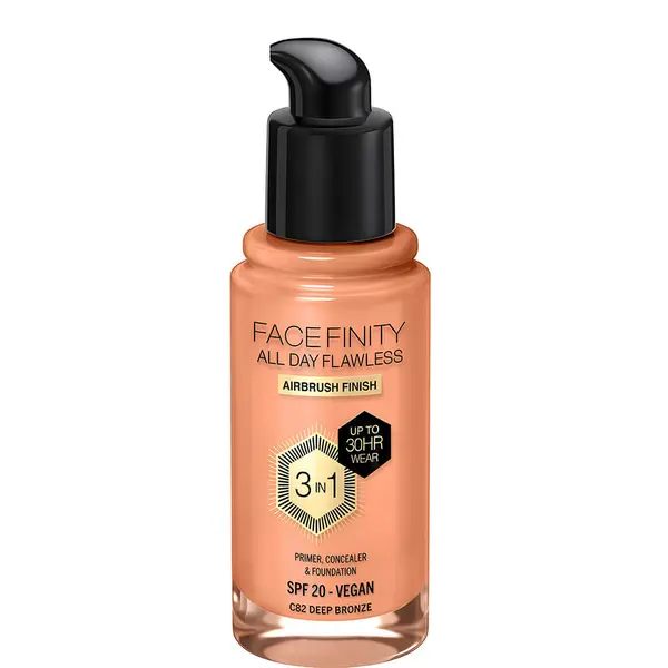 Max Factor Facefinity 3-in-1 Vegan Foundation SPF 20 - 82 Deep Bronze