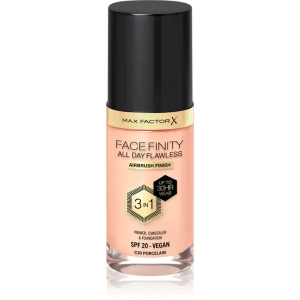 Max Factor Facefinity All Day Flawless machiaj persistent SPF 20 culoare 30 Porcelain 30 ml