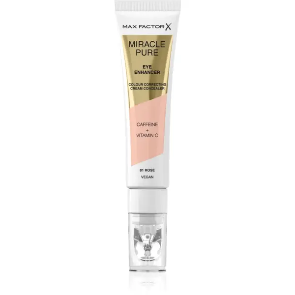 Max Factor Miracle Pure corector cremos împotriva ridurilor și a cearcănelor întunecate culoare 01 Rose 10 ml