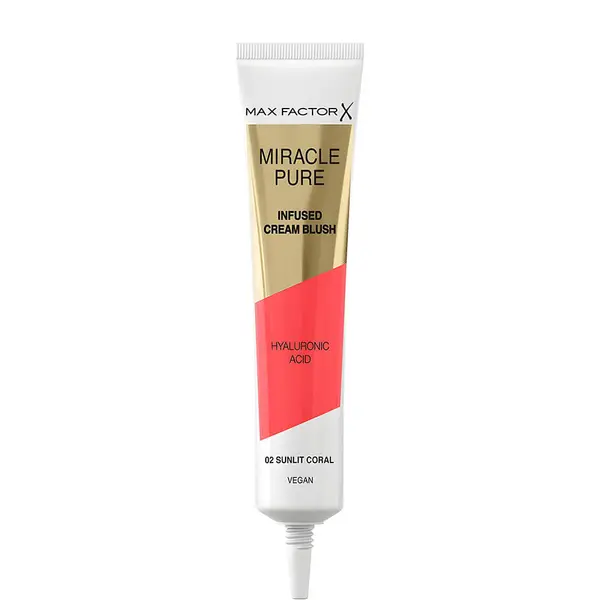 Max Factor Miracle Pure Infused Cream Blush with Hyaluronic Acid - 02 Sunlit Coral