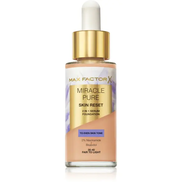 Max Factor Miracle Pure machiaj de îngrijire culoare 30-40 Fair To Light 30 ml
