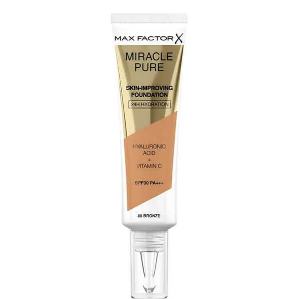 Max Factor Miracle Pure Skin Long-Lasting Foundation SPF 30 30ml - 080 Bronze