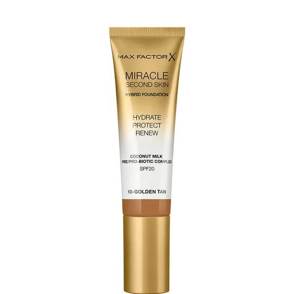 Max Factor Miracle Second Skin Hybrid Foundation SPF20 - 10 Golden Tan