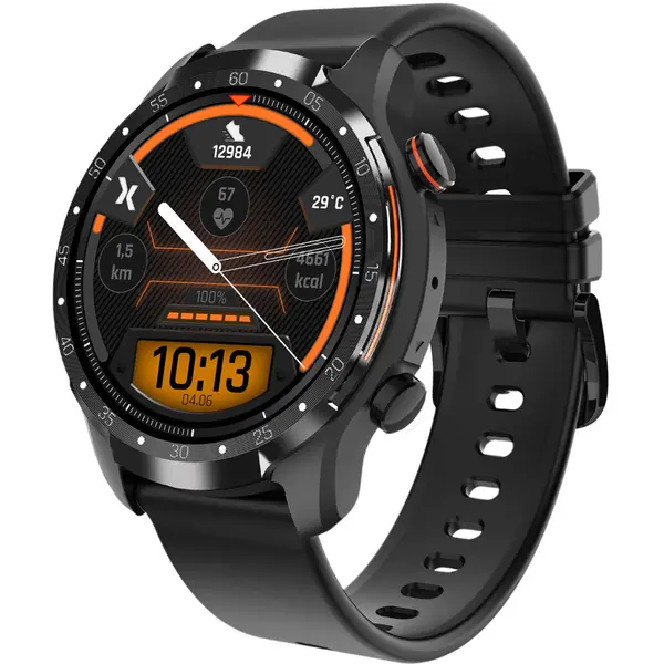 Maxcom Ceas inteligent Maxcom FW01 Uran eSIM, 1.39 AMOLED, Negru