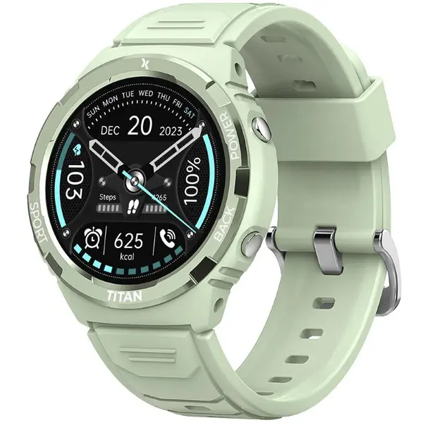 Maxcom Ceas inteligent Maxcom FW100, Titan Valkiria, 1.3 inch, AMOLED, Bluetooth, Verde menta