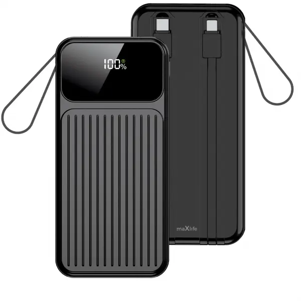 MaXlife Baterie Externa MaXlife MXPB-06, 10000mAh, 22.5W, QC + PD, 1 x Lightning - 2 x USB-A - 2 x USB-C, Neagra