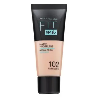 Maybelline Fit Me! Foundation Matte + Poreless fond de ten lichid cu efect matifiant 102 Fair Ivory 30 ml
