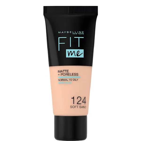 Maybelline Matte + Poreless Foundation (Normal to Oily Skin) - 124 Soft Sand