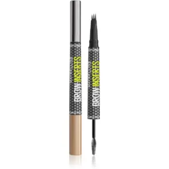 MAYBELLINE NEW YORK Brow Inserts creion pentru sprancene perie 2 in 1