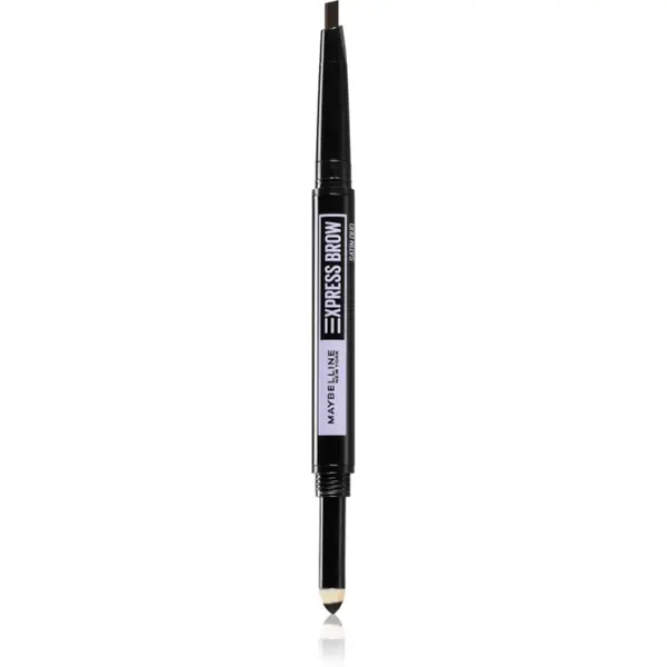 MAYBELLINE NEW YORK Express Brow Satin Duo creion pentru sprâncene pulbere duo culoare 04 - Dark Brown