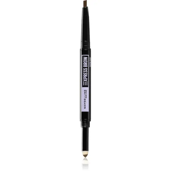 MAYBELLINE NEW YORK Express Brow Satin Duo creion pentru sprâncene pulbere duo culoare 02 - Medium Brown