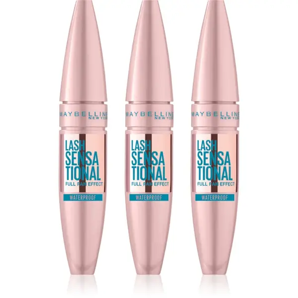 MAYBELLINE NEW YORK Lash Sensational mascara rezistent la apa pentru alungire, rotire si volum culoare Black
