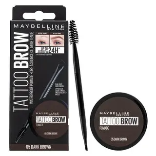Maybelline Tattoo Brow Pomade gel pentru sprancene 2în1 05 Dark Brown