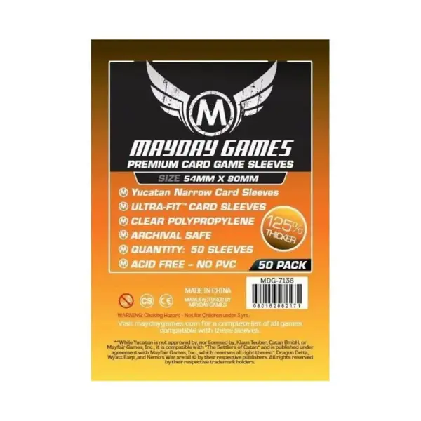 Mayday Premium Yucatan Narrow Card Sleeves - 54x80mm