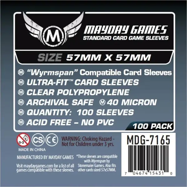 Mayday Wyrmspan Compatible Sleeves - 57x57mm