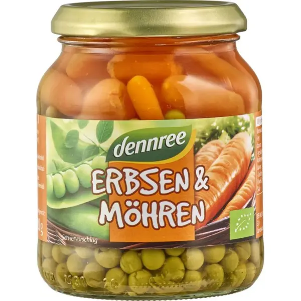 Mazare cu morcovi la borcan, eco - 350 g