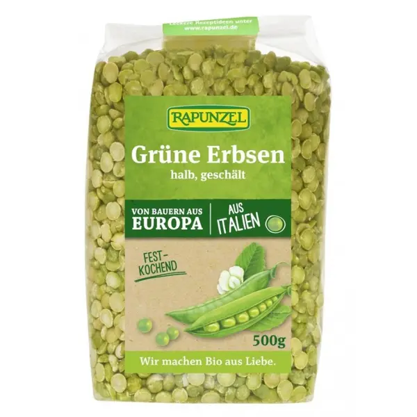 Mazare verde jumatati decojita, eco - 500 g