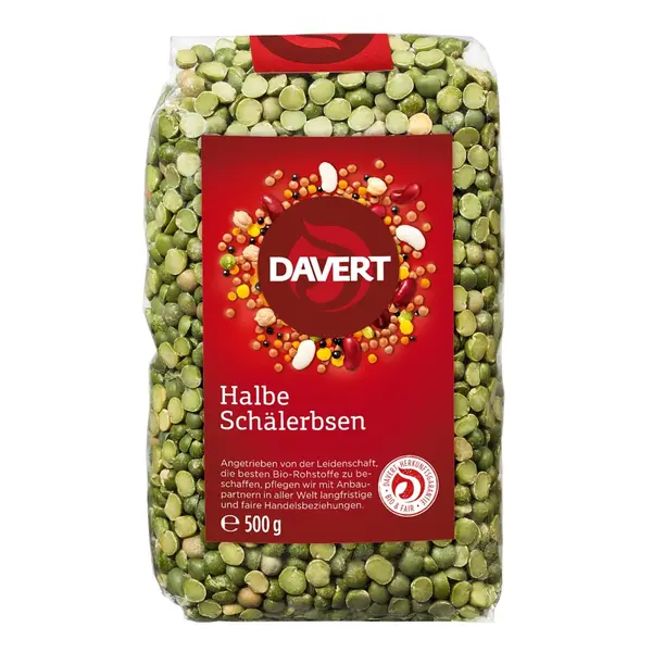 Mazare verde jumatati, eco - 500 g