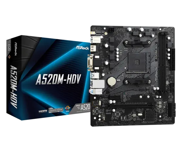 MB ASROCK A520M-HDV AM4 MB ASROCK A520M-HDV AM4