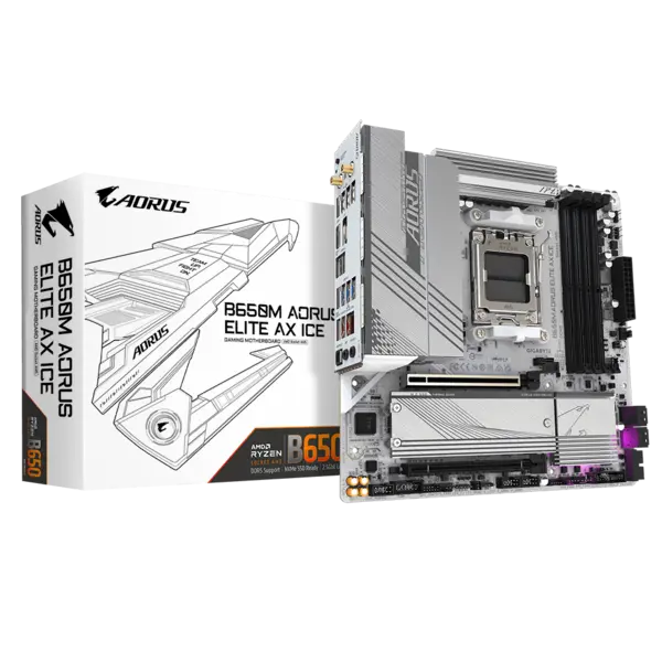MB Gigabyte B650M AORUS ELITE AX ICE MB Gigabyte B650M AORUS ELITE AX ICE
