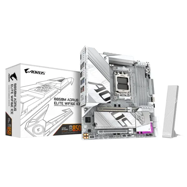 MB Gigabyte B850M AORUS ELITE WIFI6E ICE MB Gigabyte B850M AORUS ELITE WIFI6E ICE