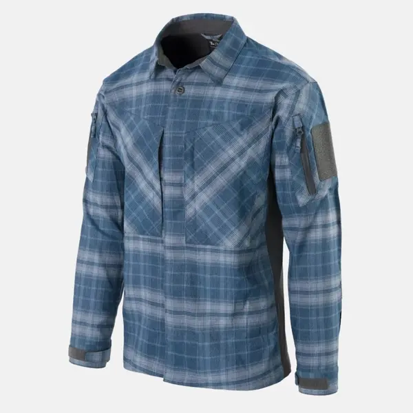 MBDU SHIRT WESTERN BLUE PLAID