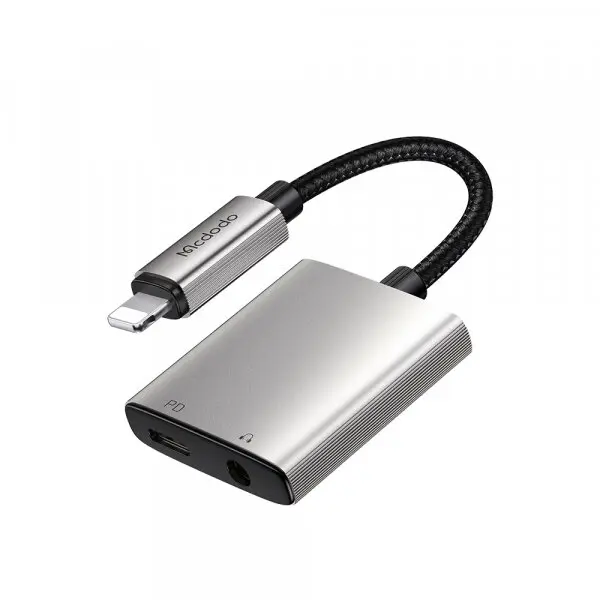Mcdodo Adaptor Audio Lightning - Lightning / 3.5mm McDodo CA-5540 Wales, Gri