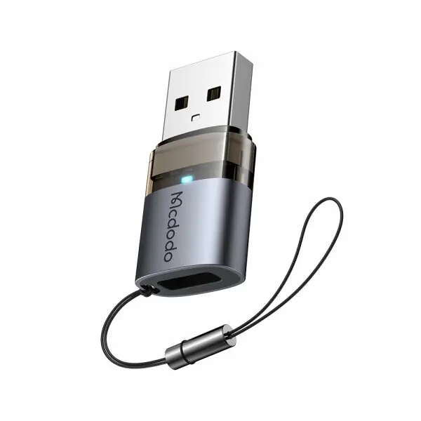 Mcdodo Adaptor Date si Incarcare USB-C - USB-A McDodo OT-7580, Negru