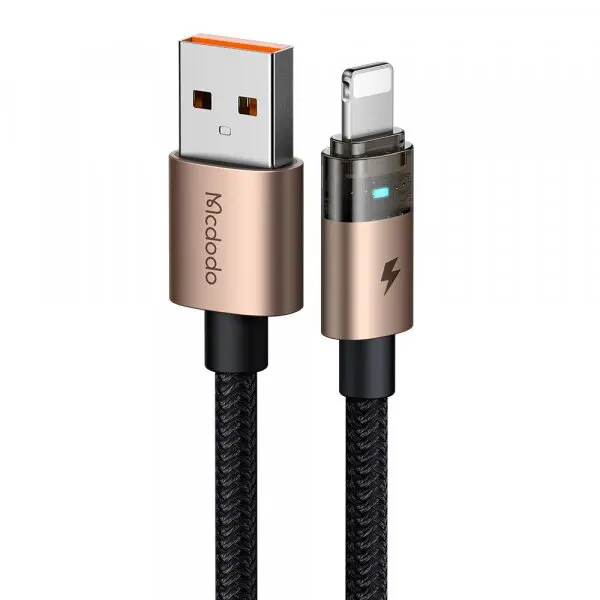Mcdodo Cablu Date si Incarcare USB-A - Lightning McDodo CA-6911, 18W, 1.2m, Auriu