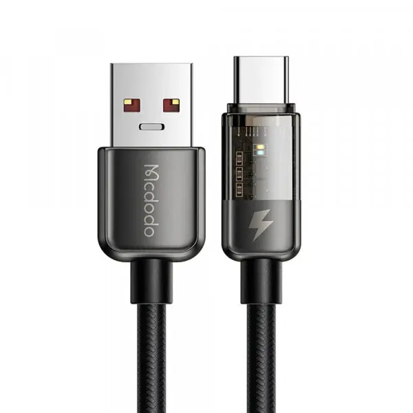 Mcdodo Cablu Date si Incarcare USB-A - USB-C McDodo CA-3150 Auto Power Off, 100W, 1.2m, Negru