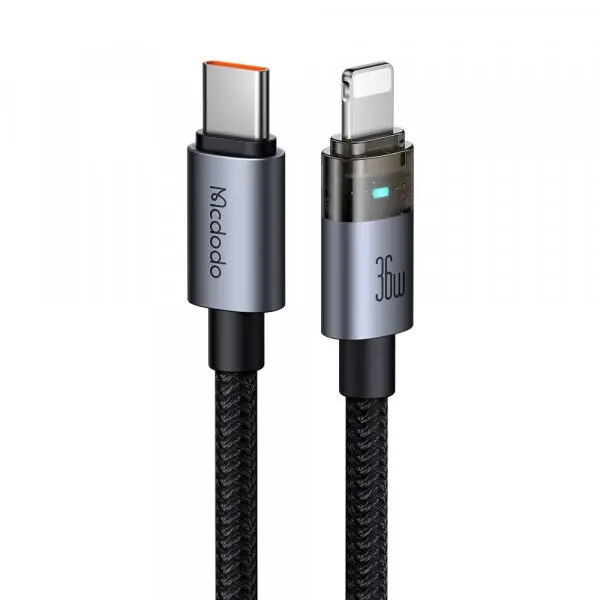 Mcdodo Cablu Date si Incarcare USB-C - Lightning McDodo CA-6940, 36W, 1.2m, Negru