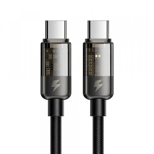 Mcdodo Cablu Date si Incarcare USB-C - USB-C McDodo CA-2840 Auto Power Off, 100W, 1.2m, Negru