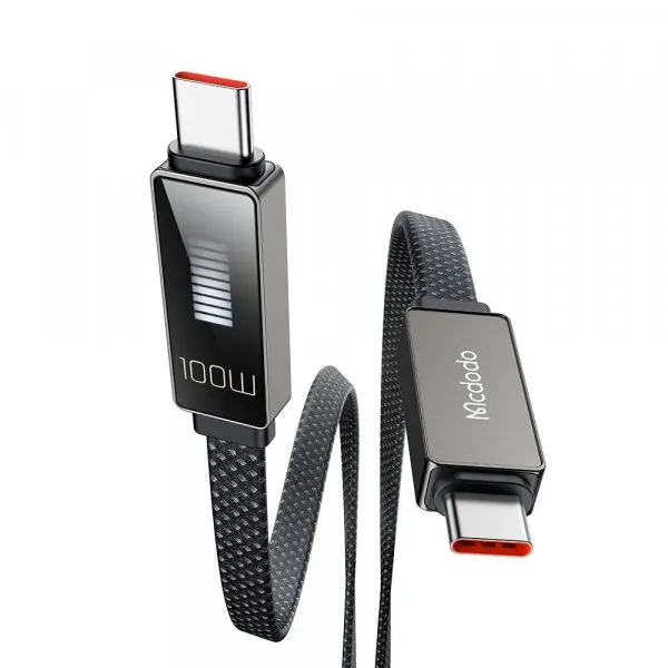 Mcdodo Cablu Date si Incarcare USB-C - USB-C McDodo CA-4470 Rythm Display, 100W, 1.2m, Negru