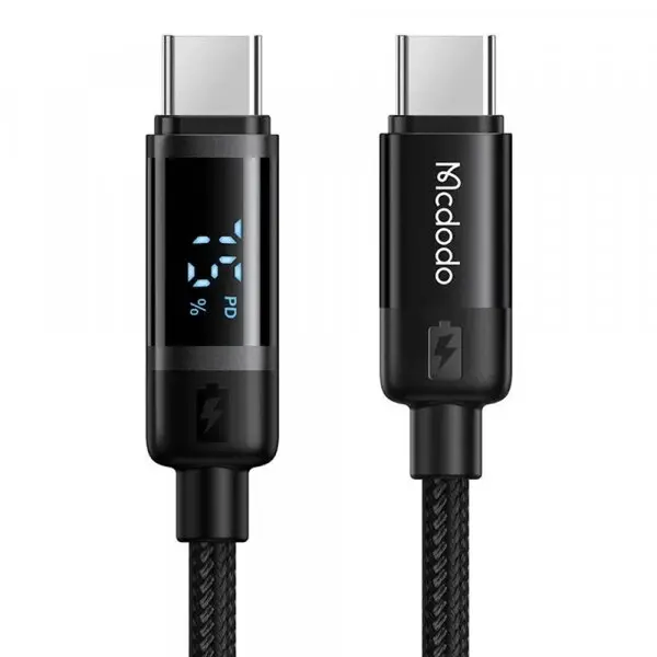 Mcdodo Cablu Date si Incarcare USB-C - USB-C McDodo CA-5780 Bat Display, 60W, 1.2m, Negru