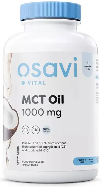 MCT Oil, 1000 mg, 180 capsule gel, Osavi