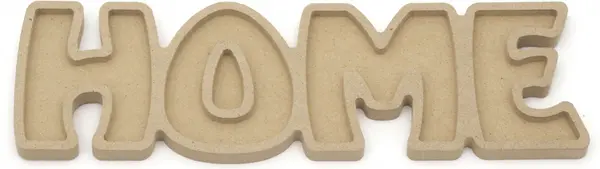 MDF inscripție decorativă Em Art - Home, 235 x 70 x 10 mm